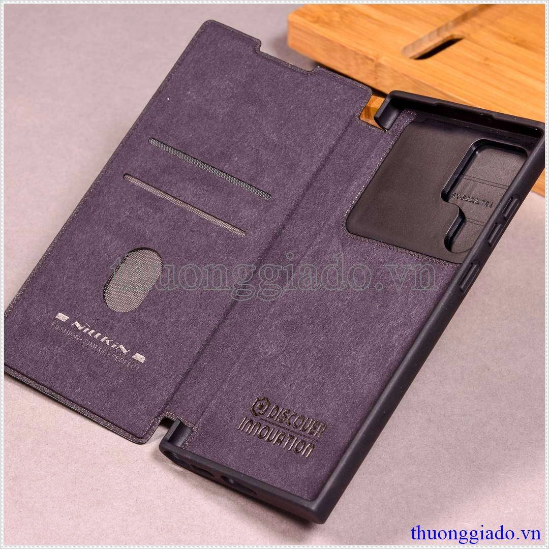 Bao da Samsung Galaxy S22 Ultra ( hiệu Nillkin, QIN series)