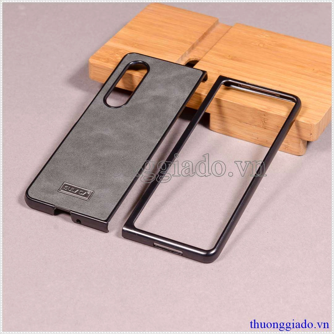 Ốp lưng Samsung Galaxy Z Fold 3 (Ốp giả da, hiệu SULADA)