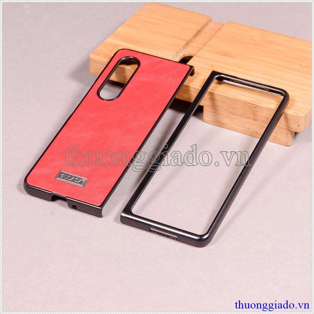 Ốp lưng Samsung Galaxy Z Fold 3 (Ốp giả da, hiệu SULADA)