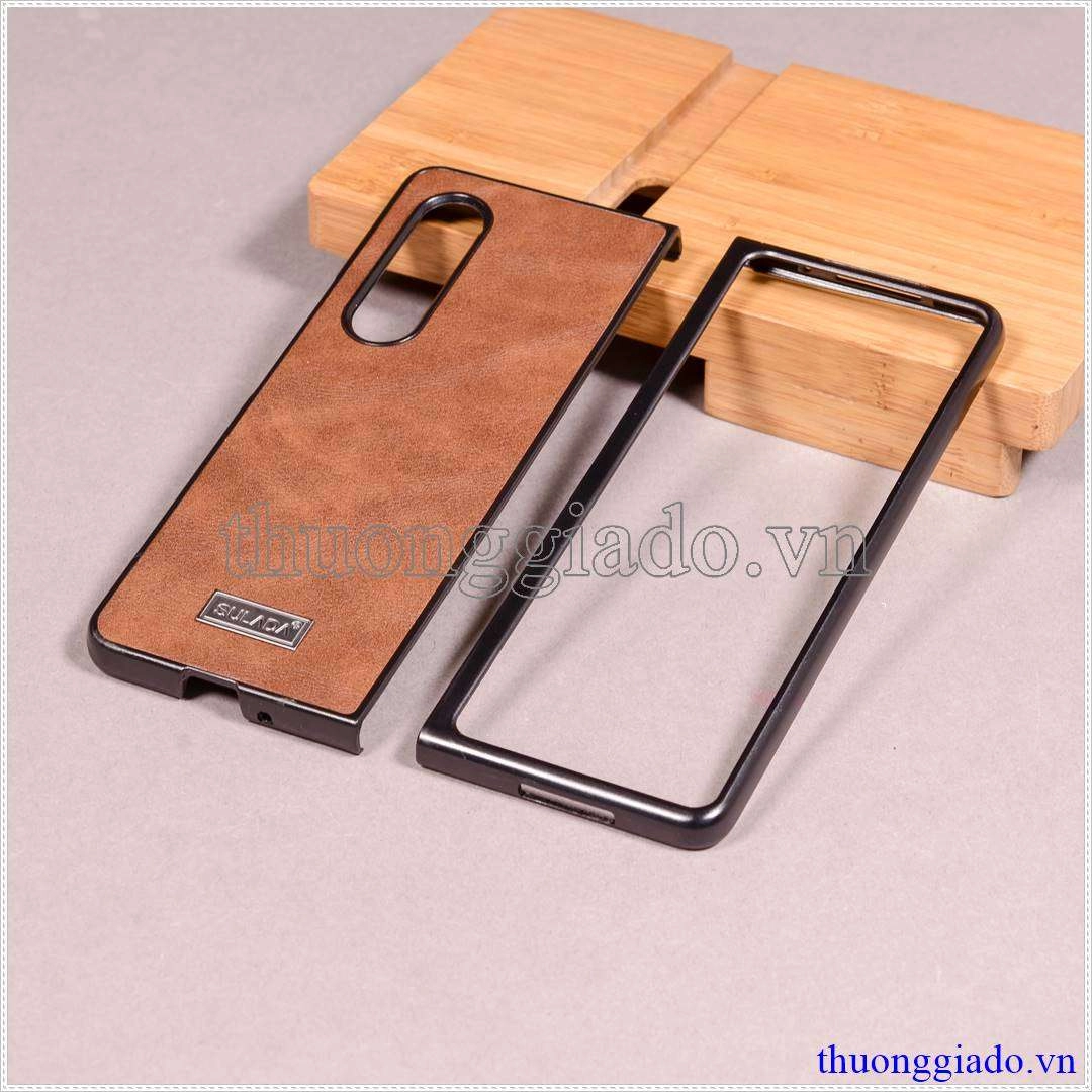 Ốp lưng Samsung Galaxy Z Fold 3 (Ốp giả da, hiệu SULADA)