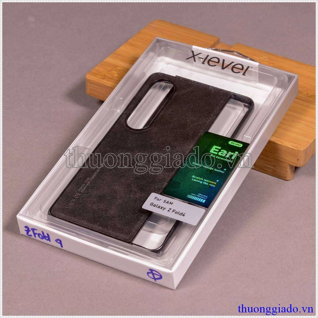 Ốp lưng Samsung Galaxy Z Fold 4 (Ốp giả da, hiệu X Level)