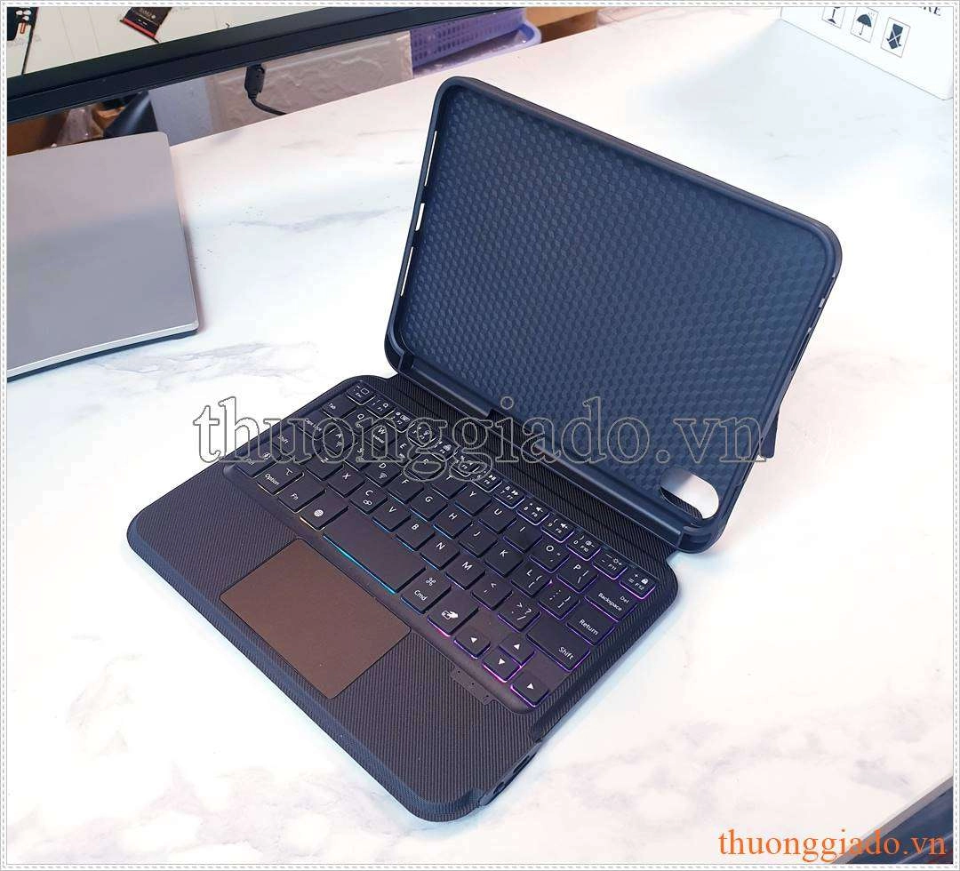 Bao da kèm bàn phím iPad Mini 6 có touchpad, có đèn nền phím, có ngăn để bút (mẫu 2023)