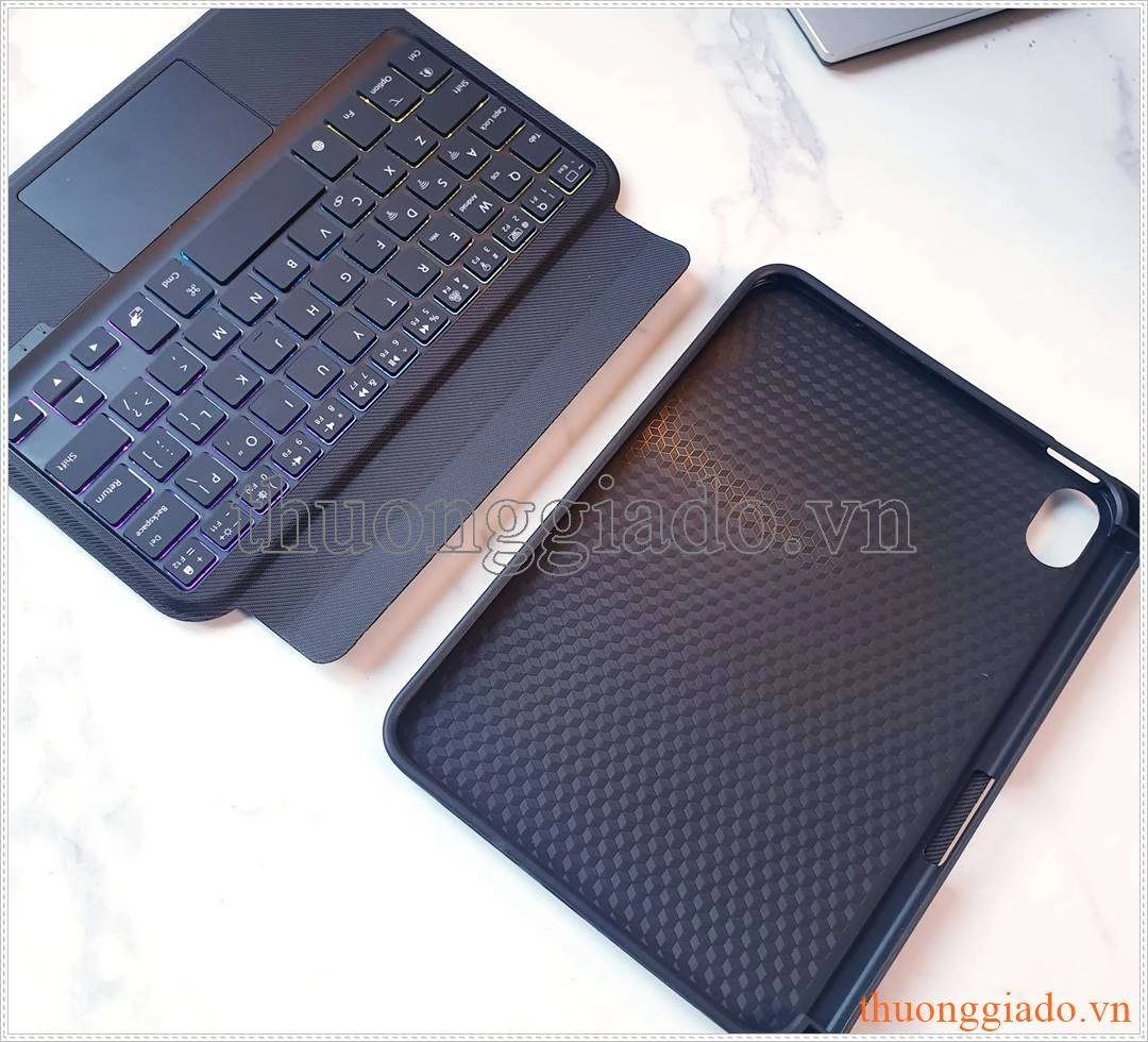 Bao da kèm bàn phím iPad Mini 6 có touchpad, có đèn nền phím, có ngăn để bút (mẫu 2023)