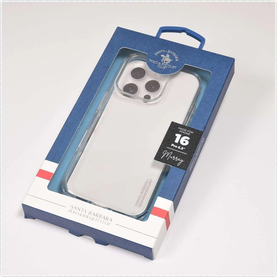 Ốp lưng trong suốt Santa Barbara Polo & Racquet Club Murray cho iPhone 16 Pro Max, 16, 16 Pro, iPhone 16 Plus