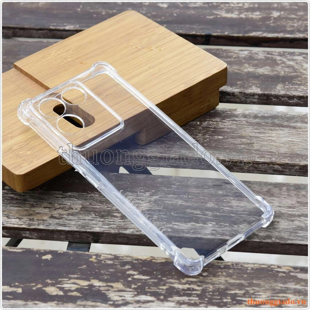 Ốp lưng dẻo trong suốt Vivo S17e (5G), tăng cường chống sốc 4 góc