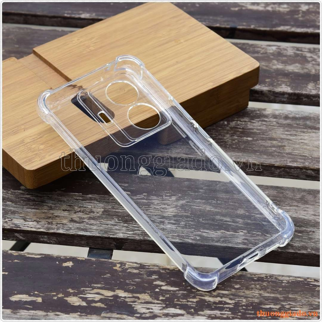 Ốp lưng dẻo trong suốt Vivo S15E (5G), tăng cường chống sốc 4 góc