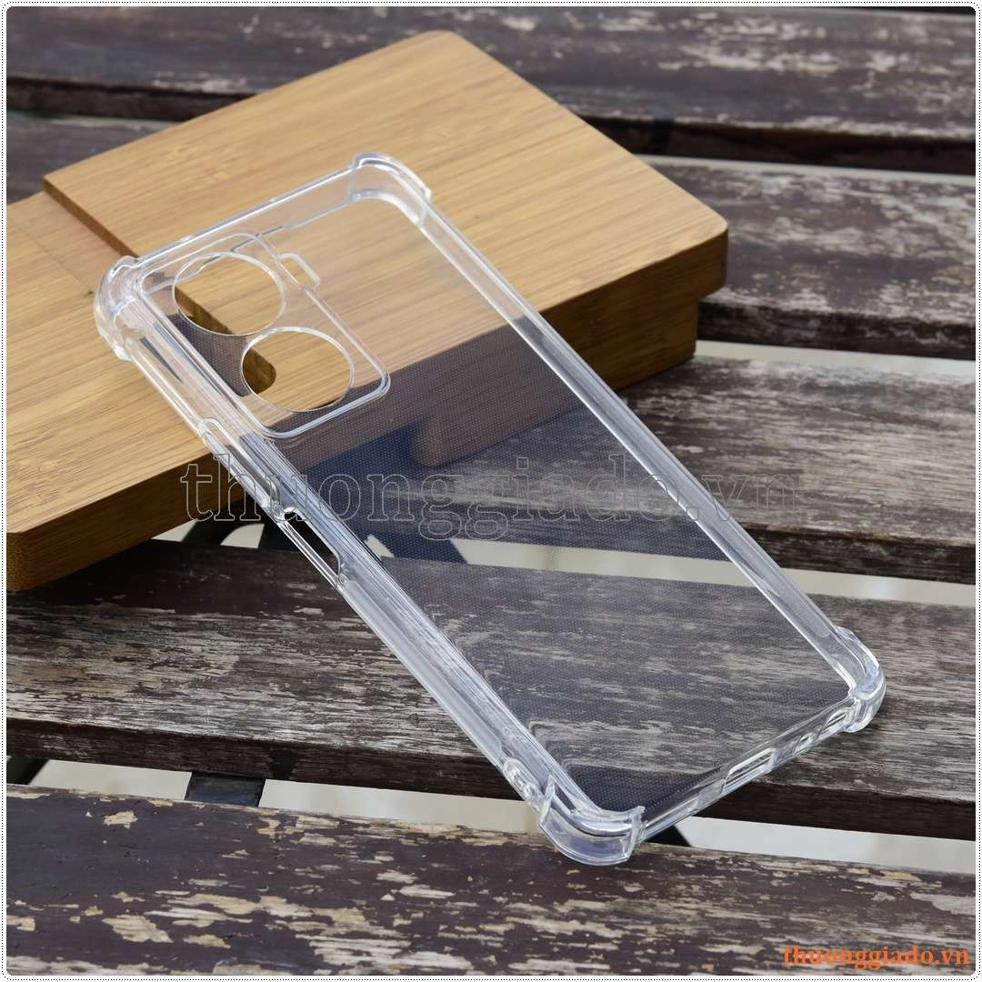 Ốp lưng dẻo trong suốt Vivo Y77 (5G), tăng cường chống sốc 4 góc