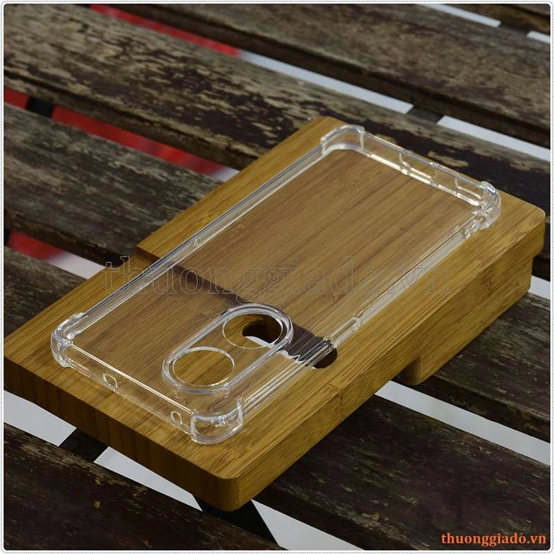 Ốp lưng dẻo trong suốt Oppo Reno8 T (5G), tăng cường chống sốc 4 góc