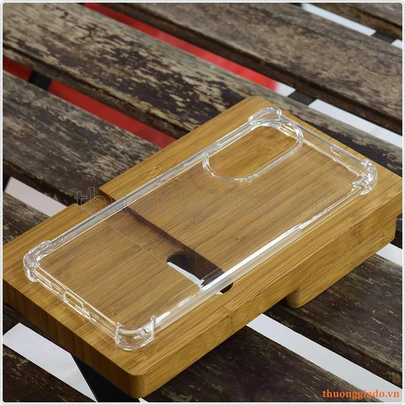 Ốp lưng dẻo trong suốt Oppo Reno10 (5G), tăng cường chống sốc 4 góc