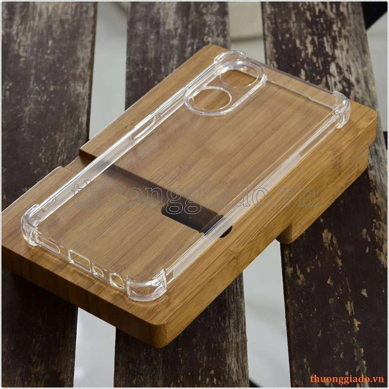 Ốp lưng dẻo trong suốt OPPO A58 (4G), tăng cường chống sốc 4 góc