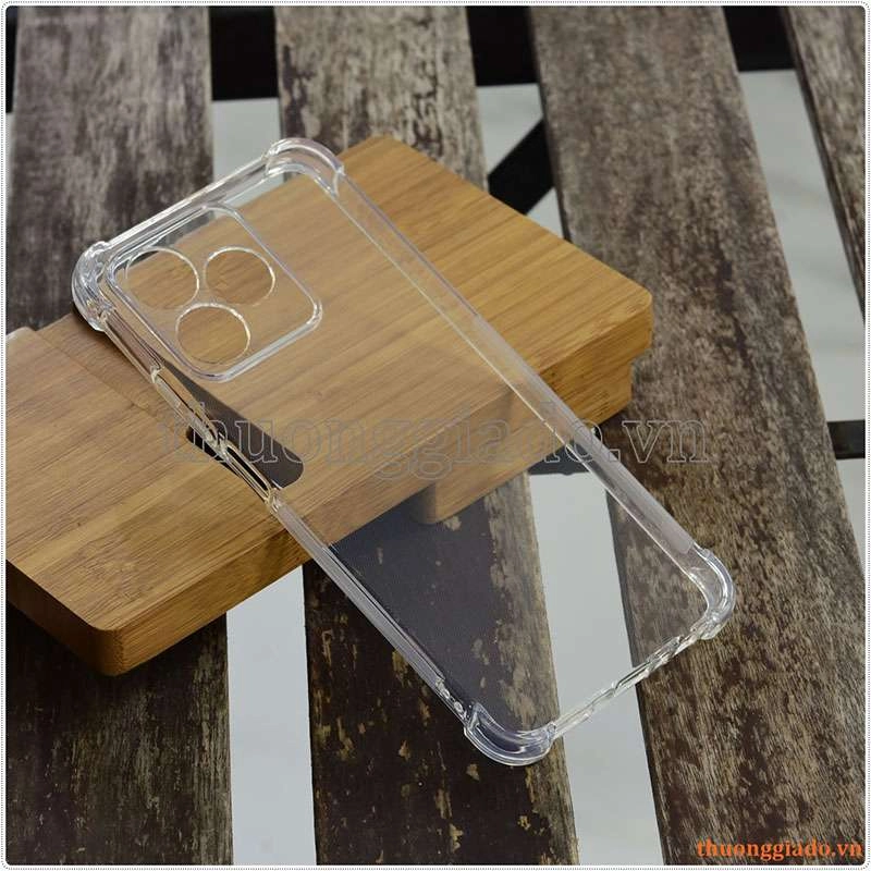 Ốp lưng dẻo trong suốt Realme C53 (4G), tăng cường chống sốc 4 góc