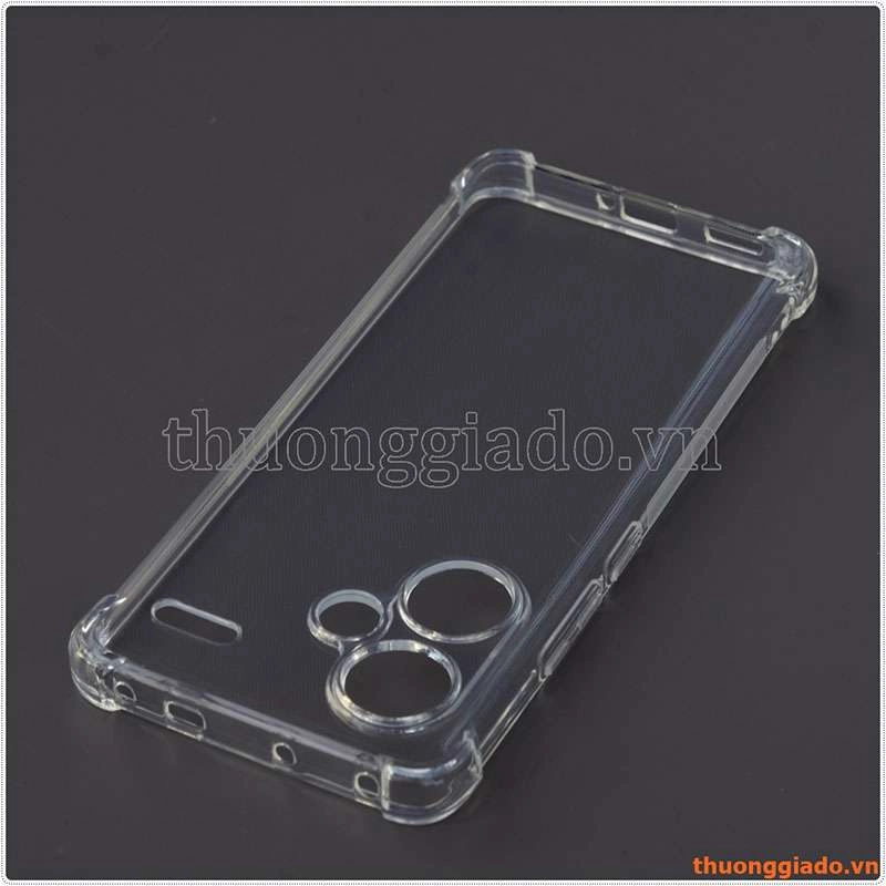 Ốp lưng dẻo trong suốt Xiaomi Redmi Note 13 Pro  5G (China), chống sốc 4 góc