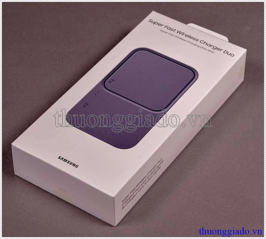Đế sạc đôi không dây Samsung P5400 Super Fast Wireless Charger Duo (Max 15W) kèm bộ cáp sạc 25W
