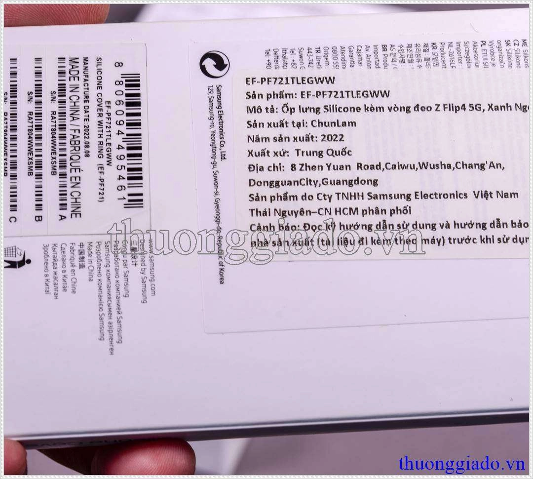 Ốp lưng Samsung Galaxy Z Flip 4, Z Flip4 Silicone Cover with Ring Chính Hãng