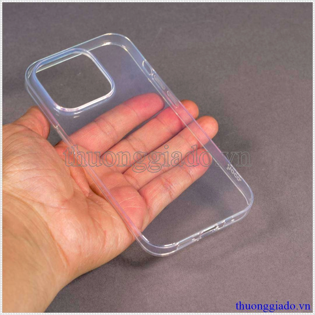 Ốp lưng dẻo iPhone 14 Pro màu trong suốt hiệu HOCO Ốp lưng dẻo iPhone 14 Pro màu trong suốt hiệu HOCO