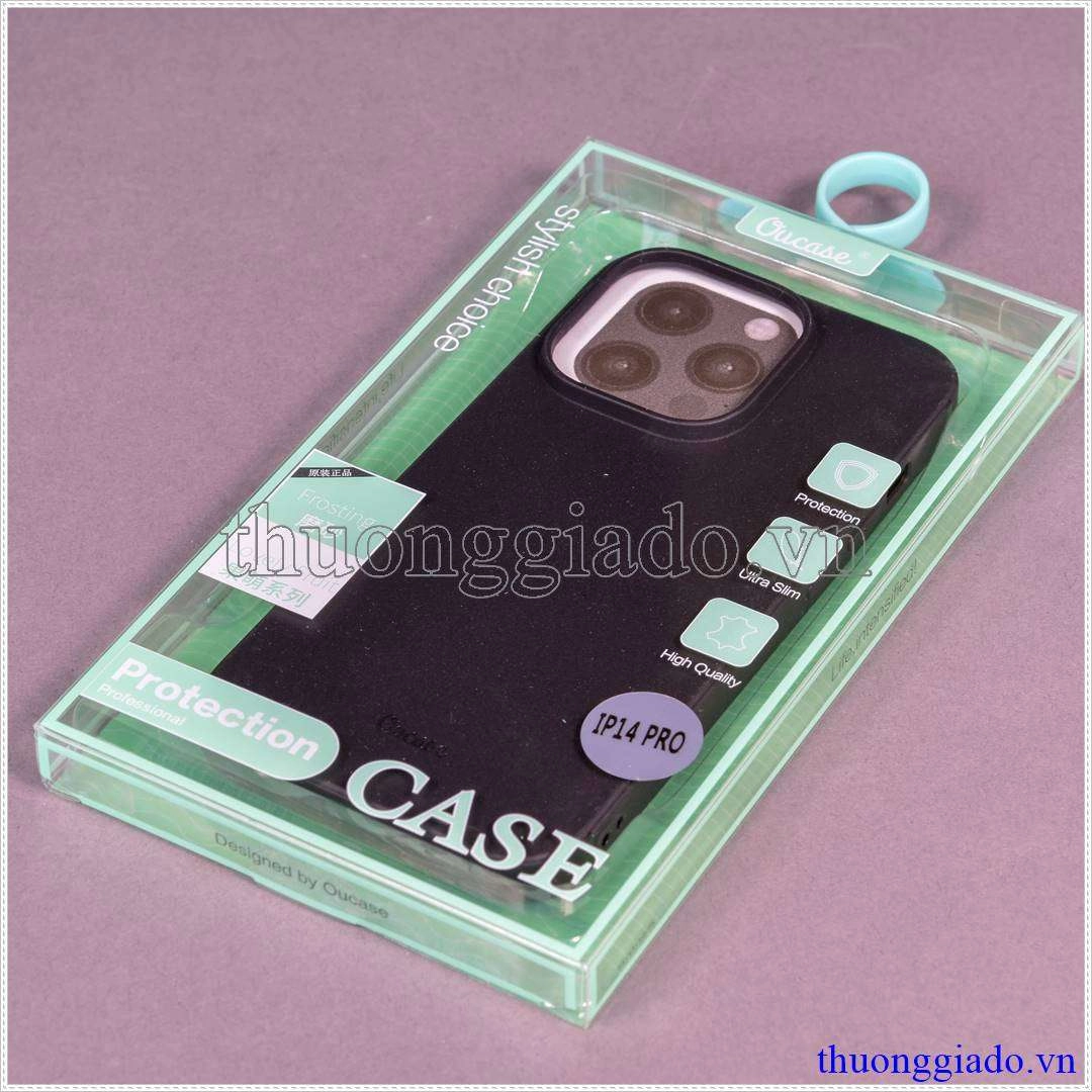 Ốp lưng dẻo iPhone 14 Pro, ốp silicone màu đen hiệu Vu Case