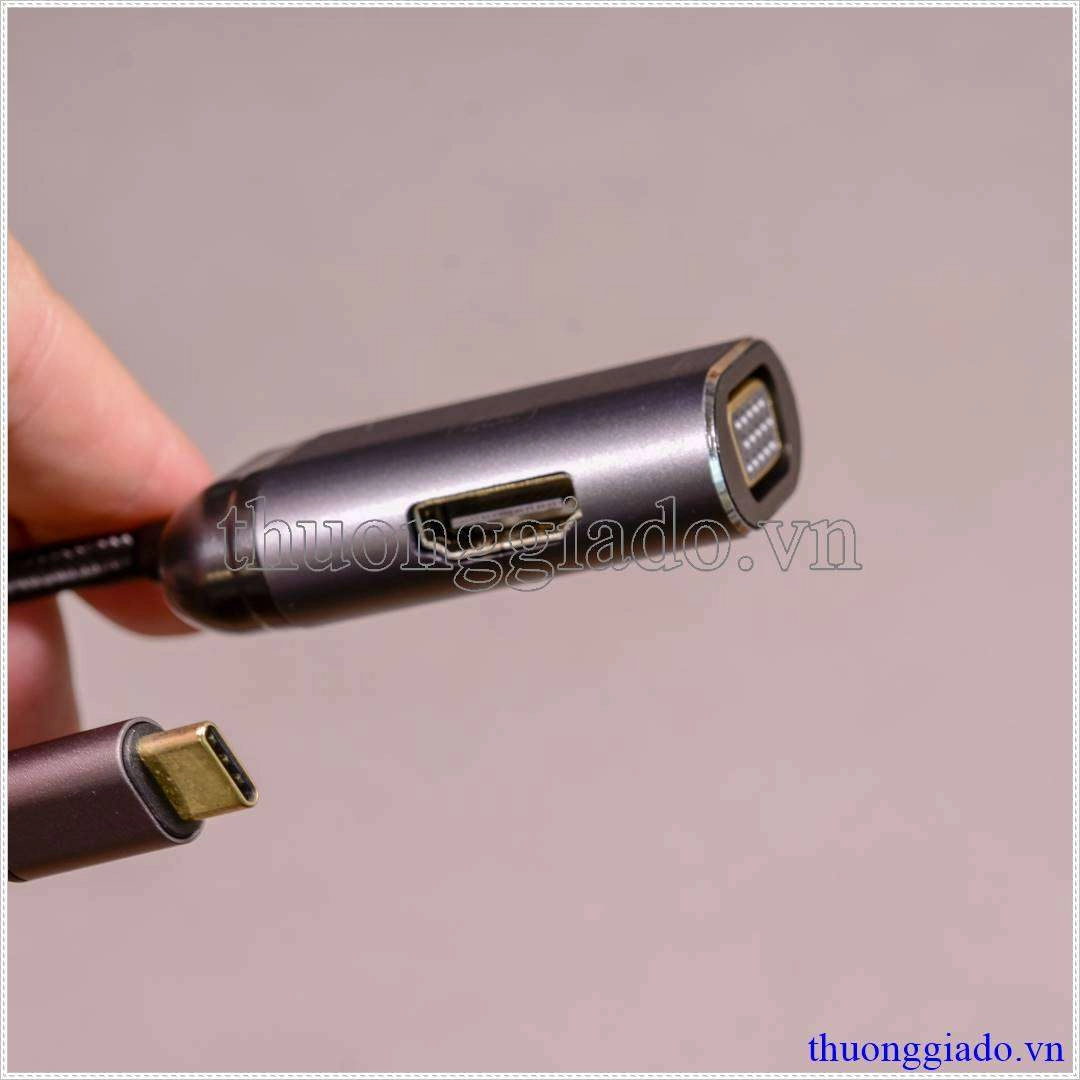 Cổng chuyển Type C sang HDMI và VGA (dài 10cm)