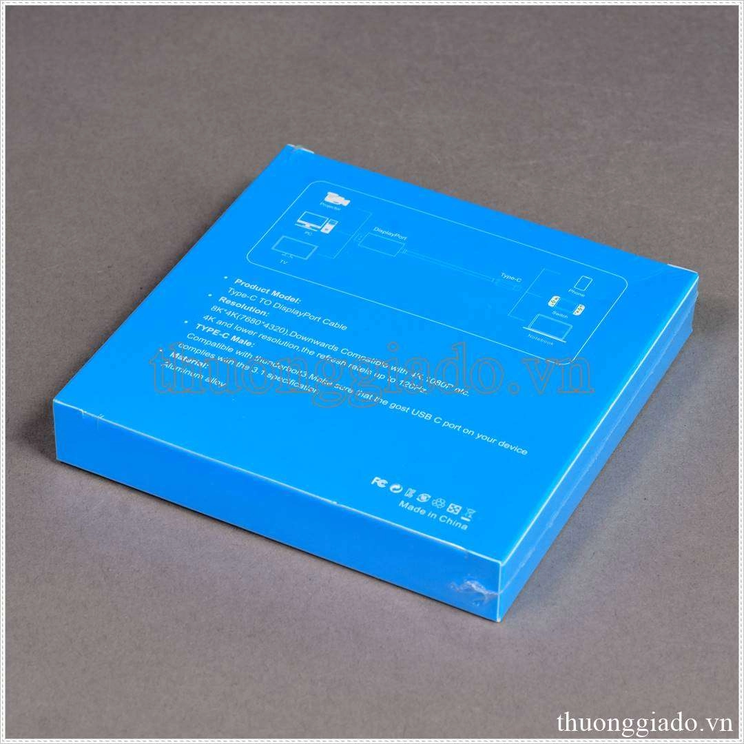 Cáp Type C to Displayport 8K 60Hz, 4K 120Hz, dài 1.5 mét