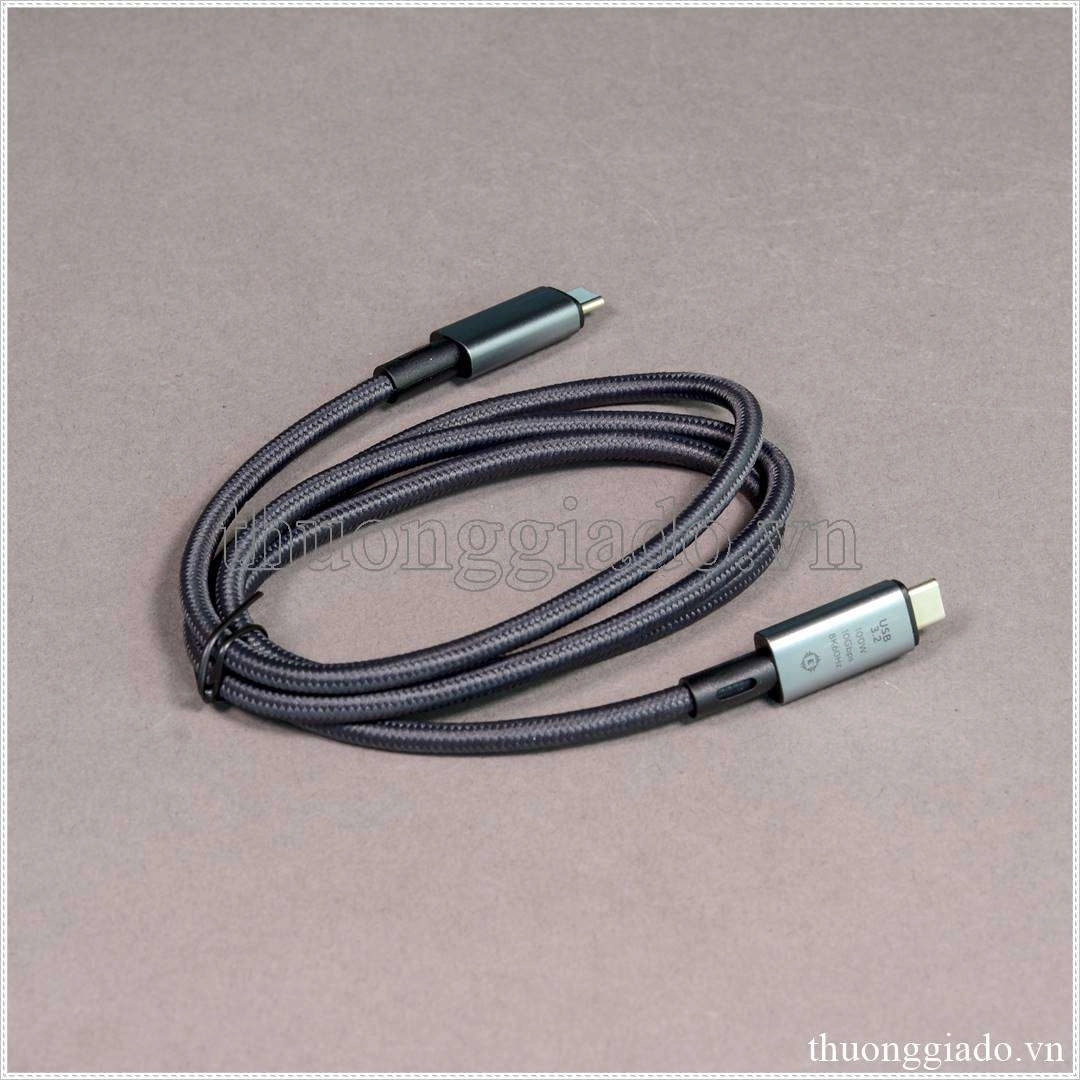 Cáp USB 3.2 Gen 2 Type C tốc độ 10Gbps video 8k, sạc nhanh PD 100W, dài 1 mét Cáp USB 3.2 Gen 2 Type C tốc độ 10Gbps video 8k, sạc nhanh PD 100W, dài 1 mét