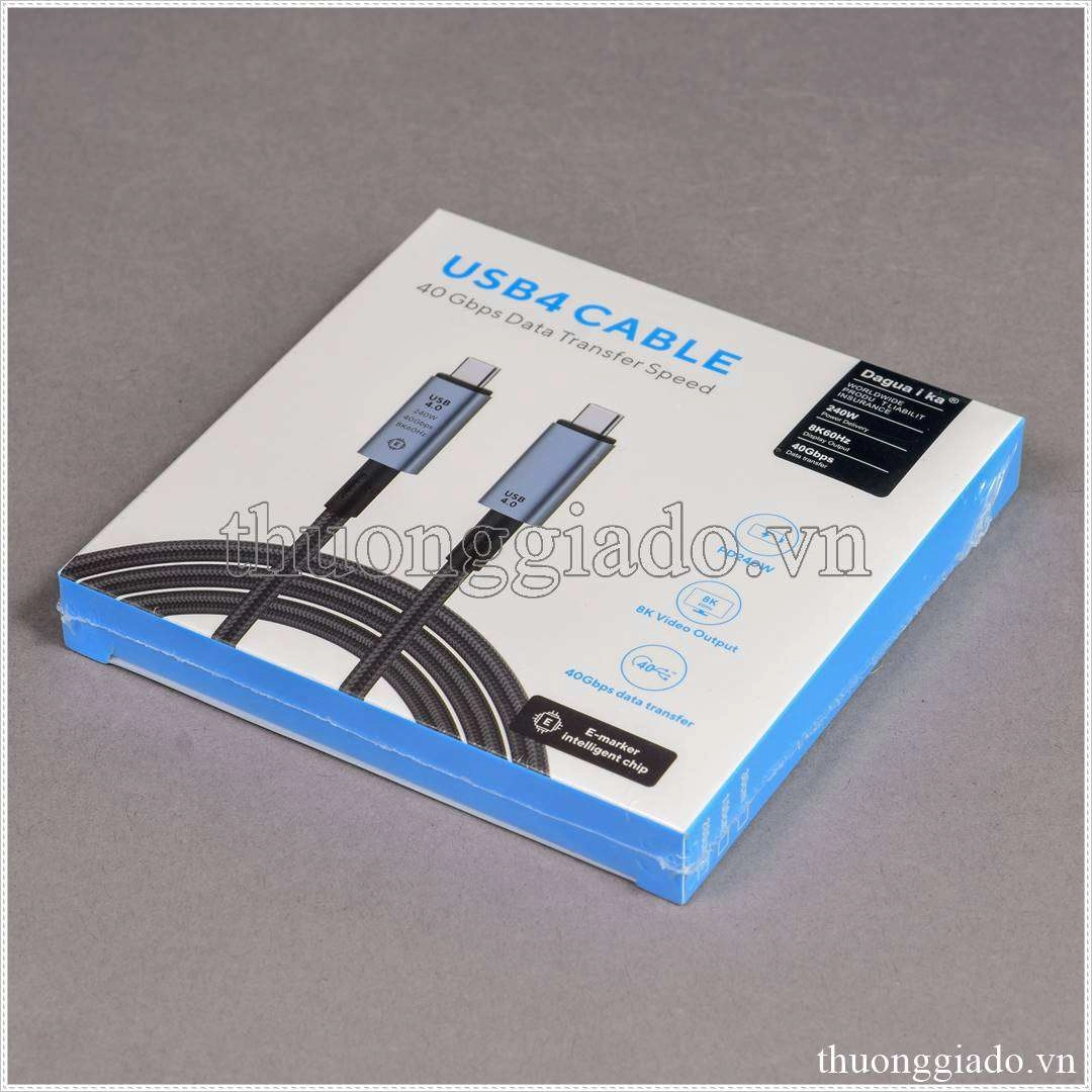 Cáp usb4 type c, tốc độ 40Gbps, sạc nhanh PD 240W, video 8K 60Hz