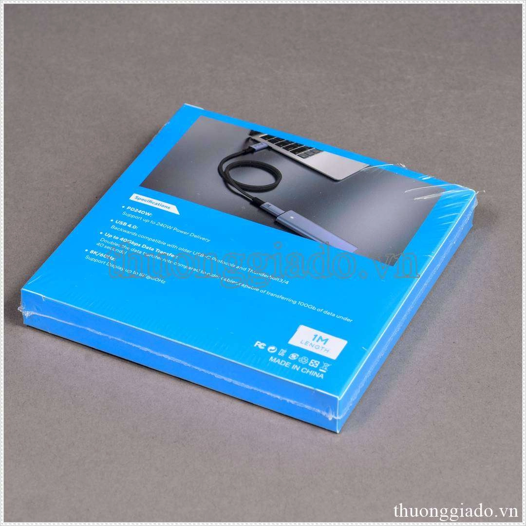 Cáp usb4 type c, tốc độ 40Gbps, sạc nhanh PD 240W, video 8K 60Hz