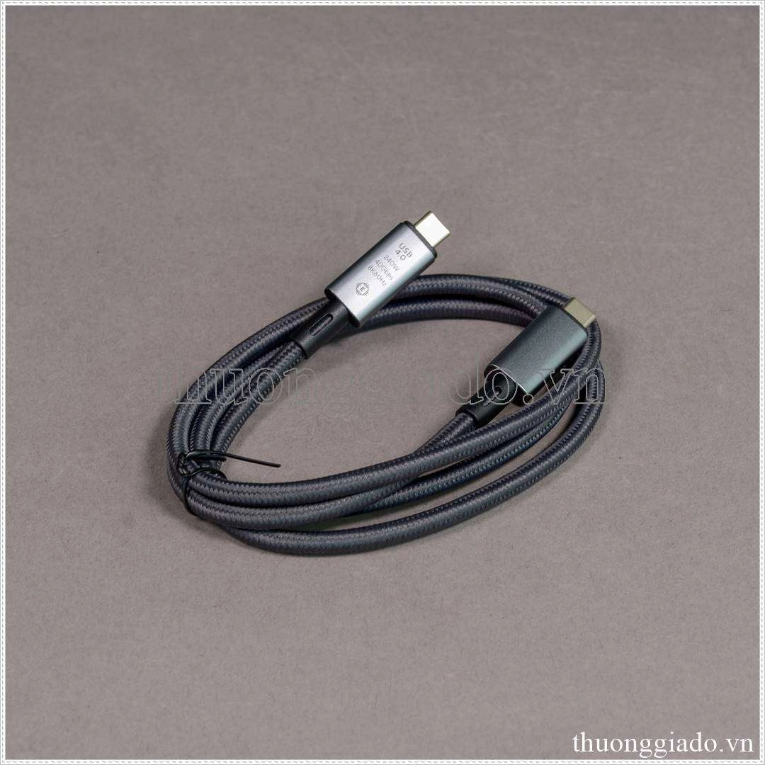 Cáp usb4 type c, tốc độ 40Gbps, sạc nhanh PD 240W, video 8K 60Hz