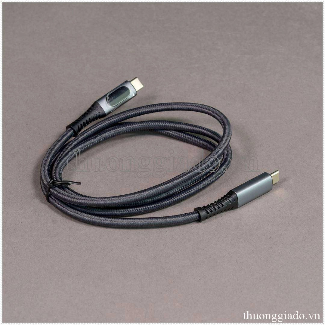 Cáp sạc usb4 type c, có màn hình, tốc độ 40Gbps, sạc nhanh PD 240W, video 8K 60Hz