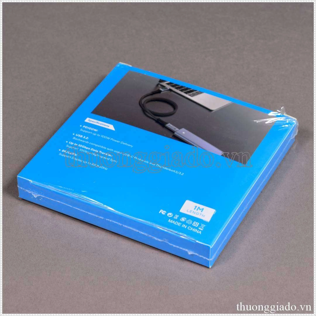 Cáp USB 3.2 Gen 2 Type C, có màn hình hiển thị, tốc độ 10Gbps, video 8k, sạc nhanh PD 100W, dài 1 mét