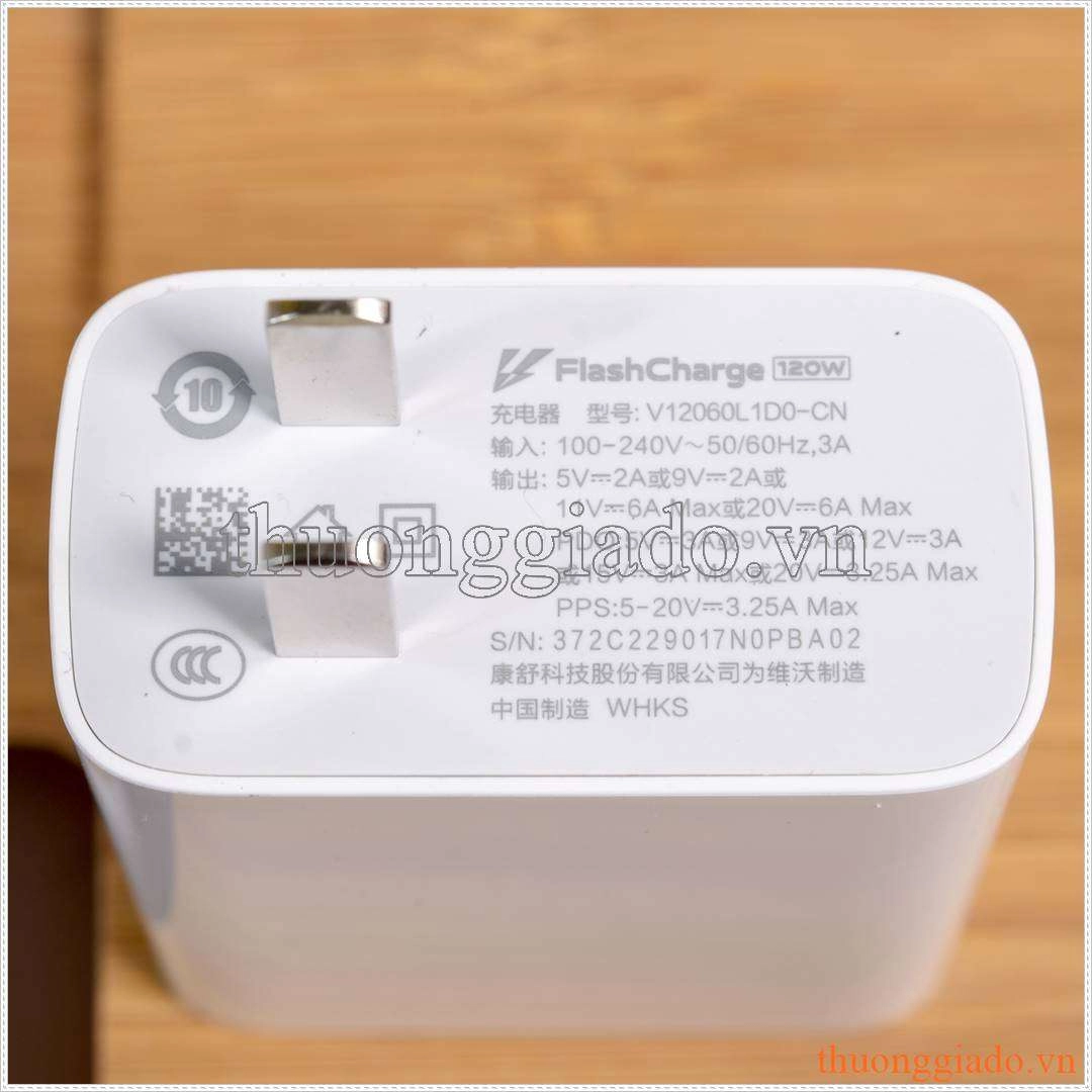 Củ sạc nhanh Vivo FlashCharge 120W V12060L1D0-CN cho iQOO 7