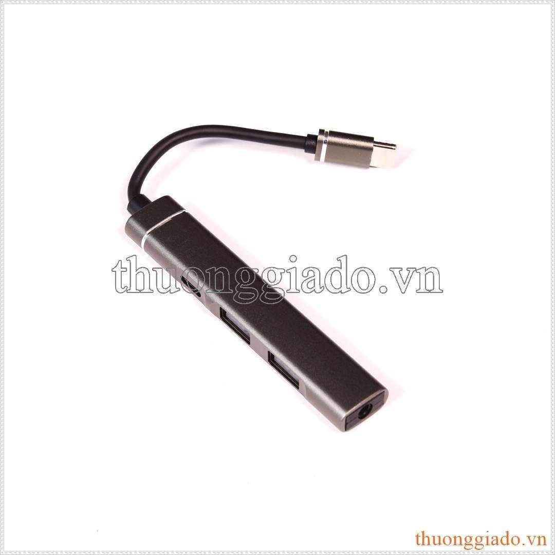 TYPE-C to PD 3.5mm USB HUB (OTG-019B) TYPE C 4 in 1