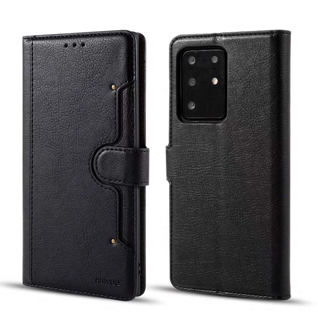 Bao da Samsung Galaxy S21/ Galaxy S21 / Galaxy S21 ultra (bao da cầm tay chất liệu da bò, hiệu Kaiyue