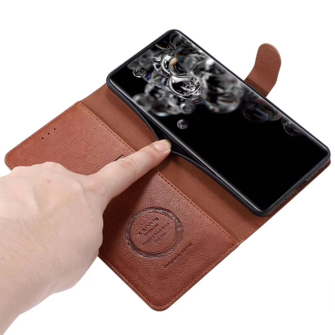 Bao da Samsung Galaxy S20/ Galaxy S20 / Galaxy S20 ultra (bao da cầm tay chất liệu da bò, hiệu Kaiyue)