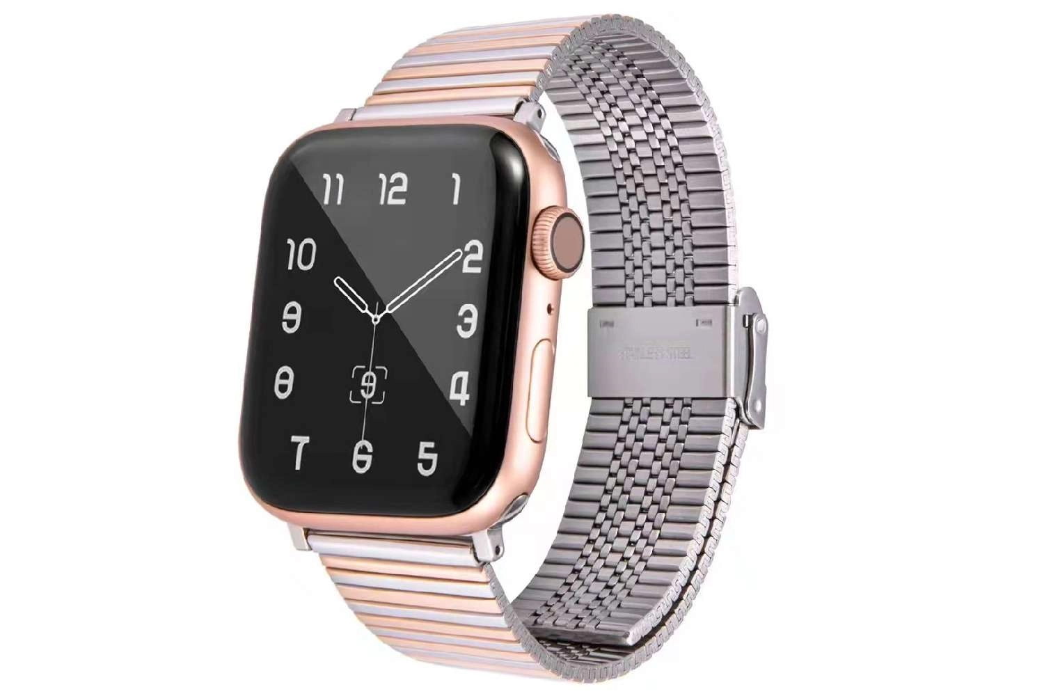 Dây đồng hồ Apple Watch 38mm/ 40mm/ 41mm/ 42mm/ 44mm/ 45mm (chất liệu hợp kim, mắt song song) series 1 đến series 7