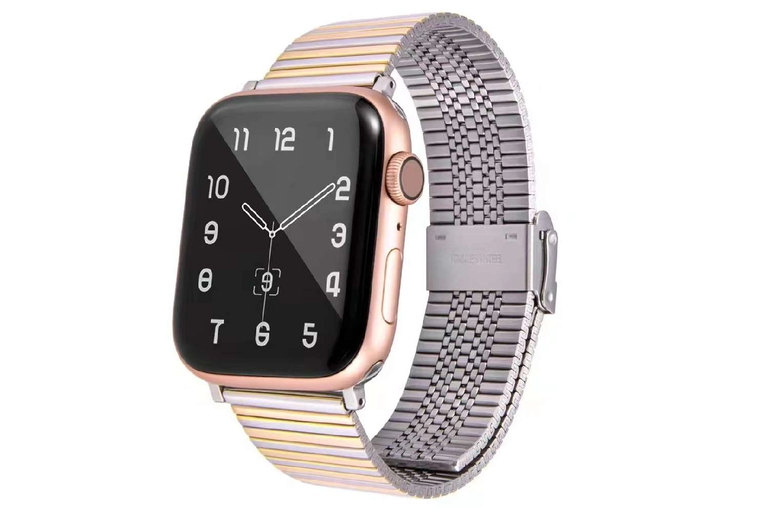 Dây đồng hồ Apple Watch 38mm/ 40mm/ 41mm/ 42mm/ 44mm/ 45mm (chất liệu hợp kim, mắt song song) series 1 đến series 7