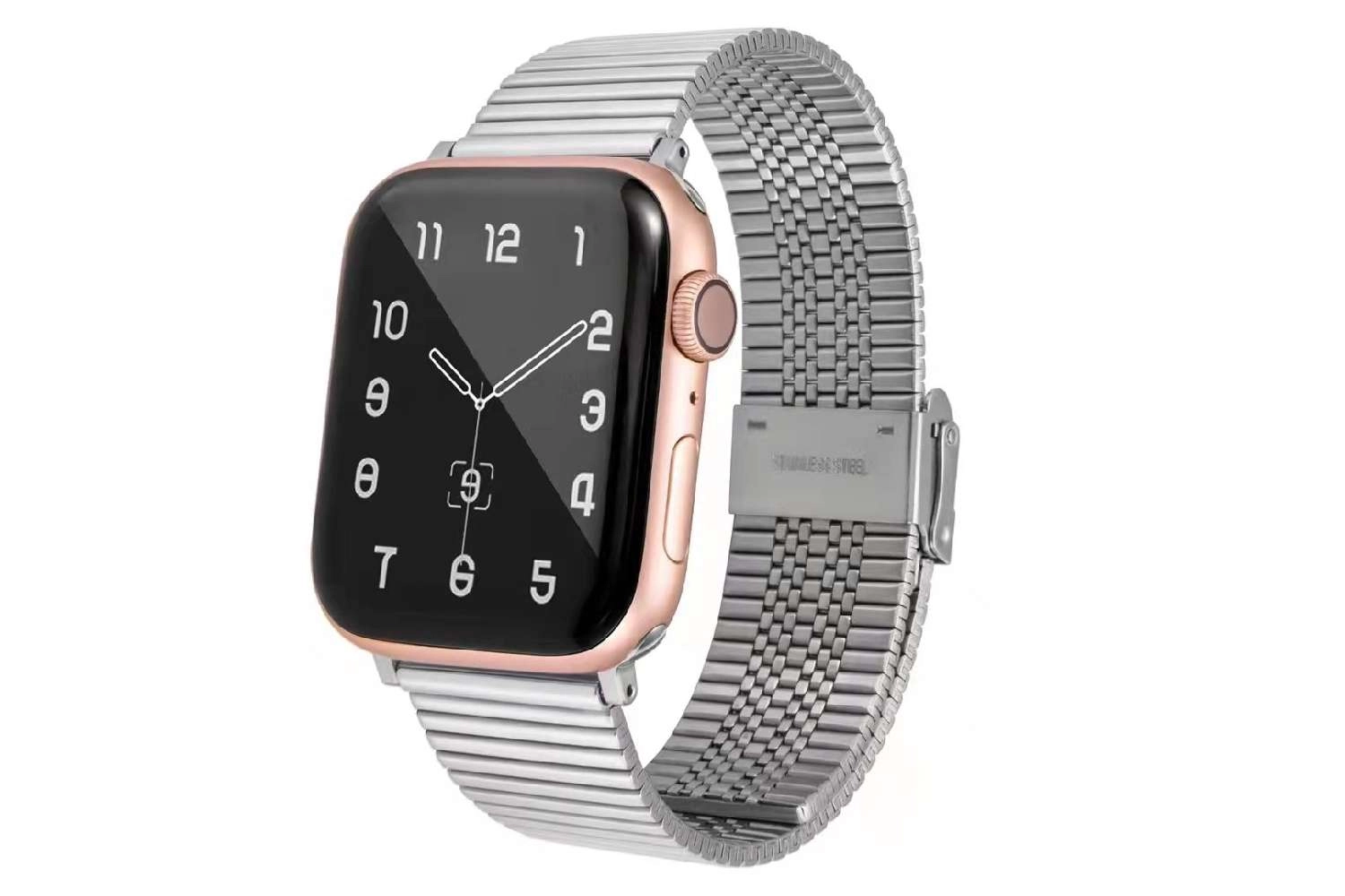 Dây đồng hồ Apple Watch 38mm/ 40mm/ 41mm/ 42mm/ 44mm/ 45mm (chất liệu hợp kim, mắt song song) series 1 đến series 7