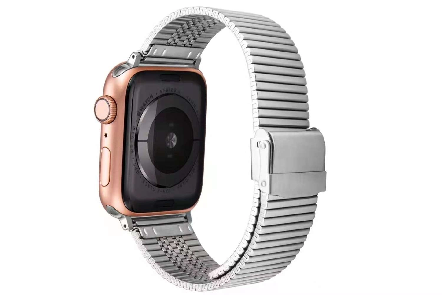 Dây đồng hồ Apple Watch 38mm/ 40mm/ 41mm/ 42mm/ 44mm/ 45mm (chất liệu hợp kim, mắt song song) series 1 đến series 7