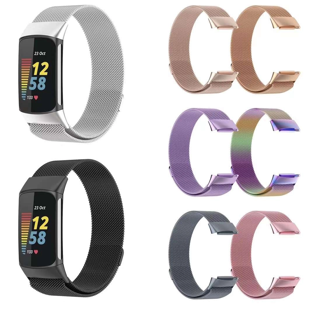 Dây đồng hồ Fitbit Charge 5 (chất liệu hợp kim, mắt lưới nhỏ)