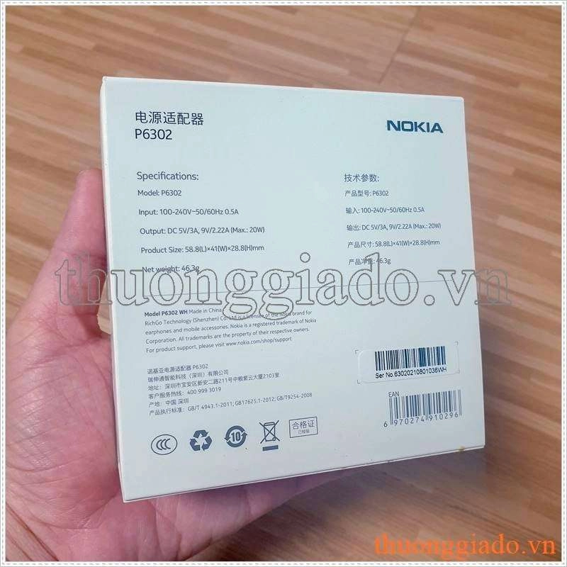 Củ sạc nhanh Nokia PD 20W P6302 Chính Hãng - Giá rẻ