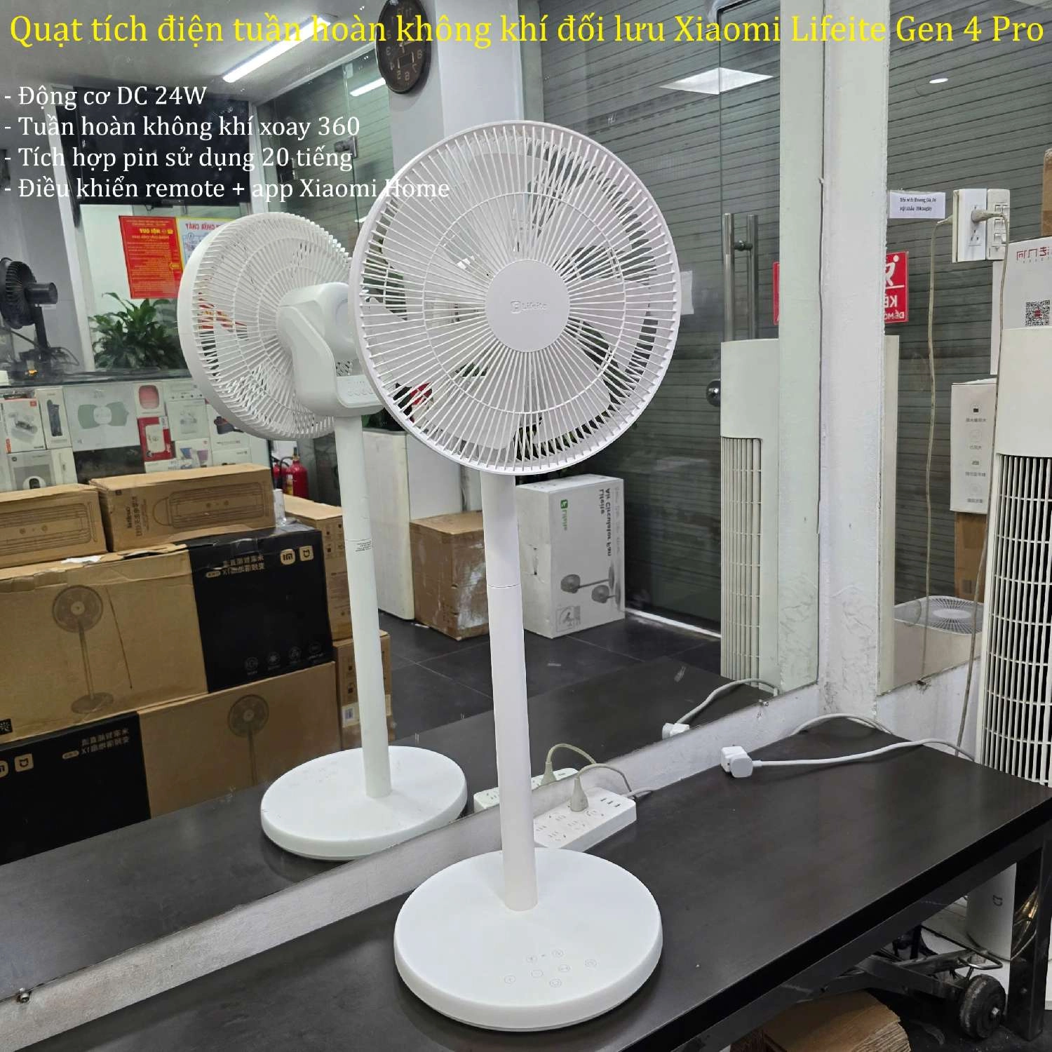 Quạt tích điện tuần hoàn không khí đối lưu Xiaomi Lifeite Gen 4 Pro