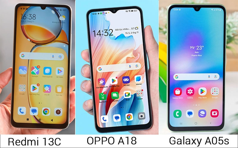 sanh-redmi-13c-va-oppo-a18-va-galaxy-a05s-man-hinh