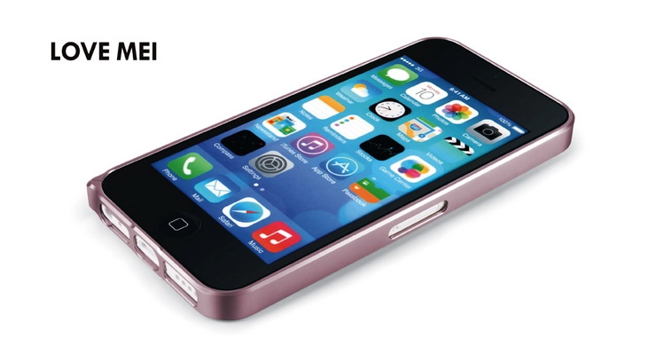 iPhone  5C LOVE MEI 0.7mm ultra thin metal bumper