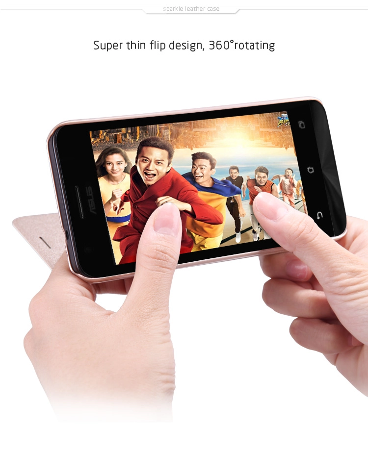 Bao Da Asus Zenfone C - A451CG ( Hiệu NillKin, Sparkle Leather Case )