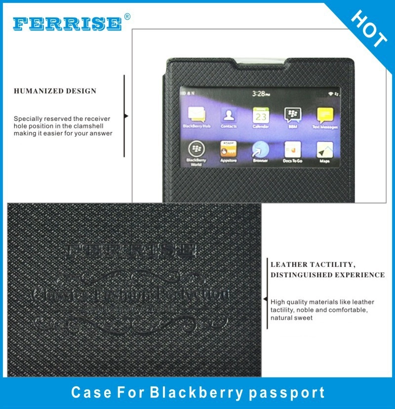 Bao Da BlackBerry Passport Q30 ( Hiệu FERRISE, PRIMIUM LUXURY CASE )