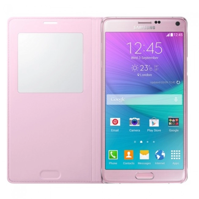 Bao Da Samsung Galaxy Note 4 S View Flip Cover Padding Chính Hãng Màu Hồng (N910)