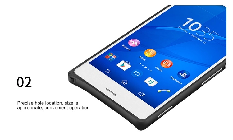 Ốp viền SONY Z3/ L55 Love Mei Curved metal bumper case