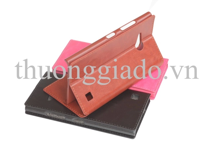 Bao da cầm tay nắp gập mở cho Nokia Lumia 730 Flip Leather Case Bao da cầm tay nắp gập mở cho Nokia Lumia 730 Flip Leather Case