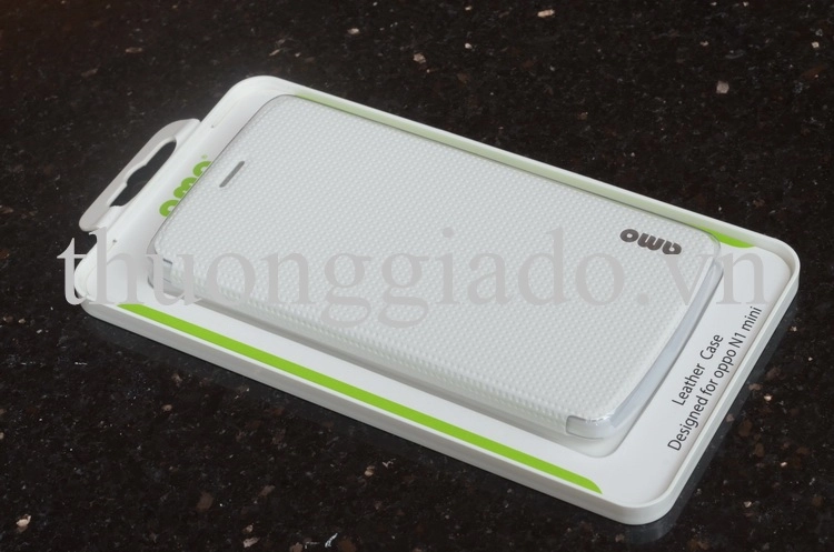 Bao Da Cầm Tay Nắp Gập Mở Kiểu Flip Cho OPPO Find N1 mini ( Hiệu AMO ) Màu Trắng