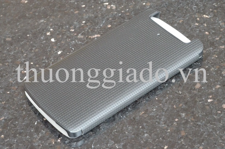 Bao Da Cầm Tay Nắp Gập Mở Kiểu Flip Cho OPPO Find N1 mini ( Hiệu AMO ) Màu Đen Xám