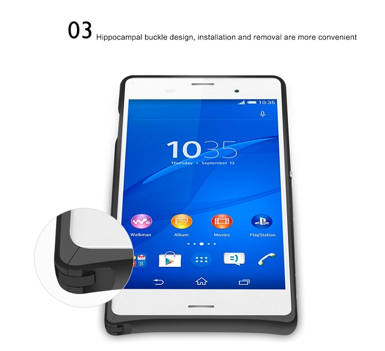 Ốp viền SONY Z3/ L55 Love Mei Curved metal bumper case