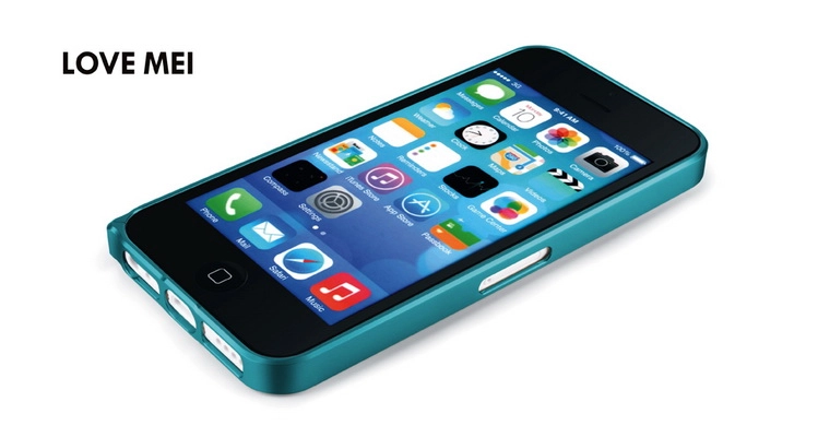 iPhone  5C LOVE MEI 0.7mm ultra thin metal bumper